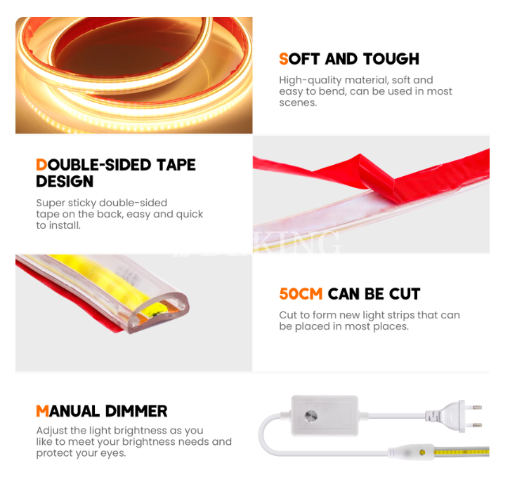 Dimmable COB LED Strip Light