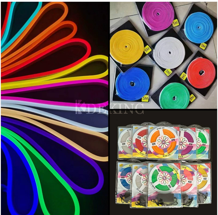 Неоновая светодиодная лента с возможностью резки каждые 3 светодиода, на напряжение 12В/24В