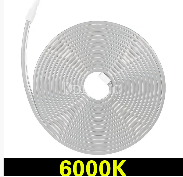 Неоновая светодиодная лента с возможностью резки каждые 3 светодиода, на напряжение 12В/24В